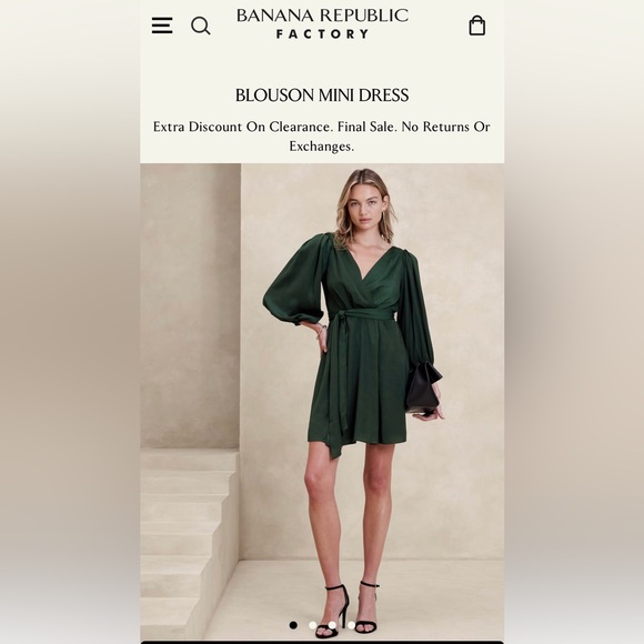 Banana Republic Blouson Mini Dress BRAND NEW - Picture 7 of 7